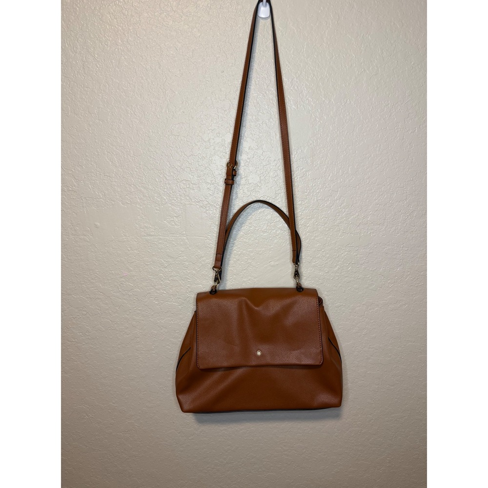 LC Lauren Conrad Brown Satchel Crossbody Convertible Shoulder Bag Purse